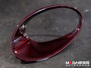  FIAT 500 Driving Lights Frames - Carbon Fiber - NA Model - Red Candy